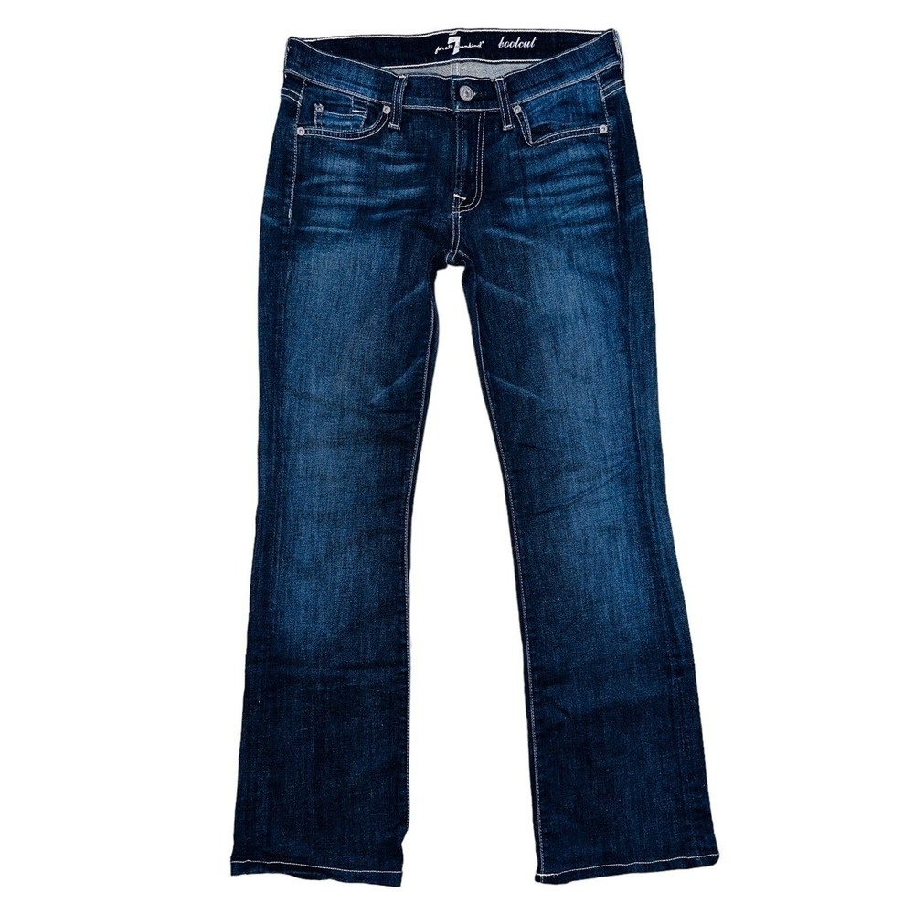 A9 7FAM 7 For All Mankind Bootcut Jeans Size 27 Low Rise Y2K